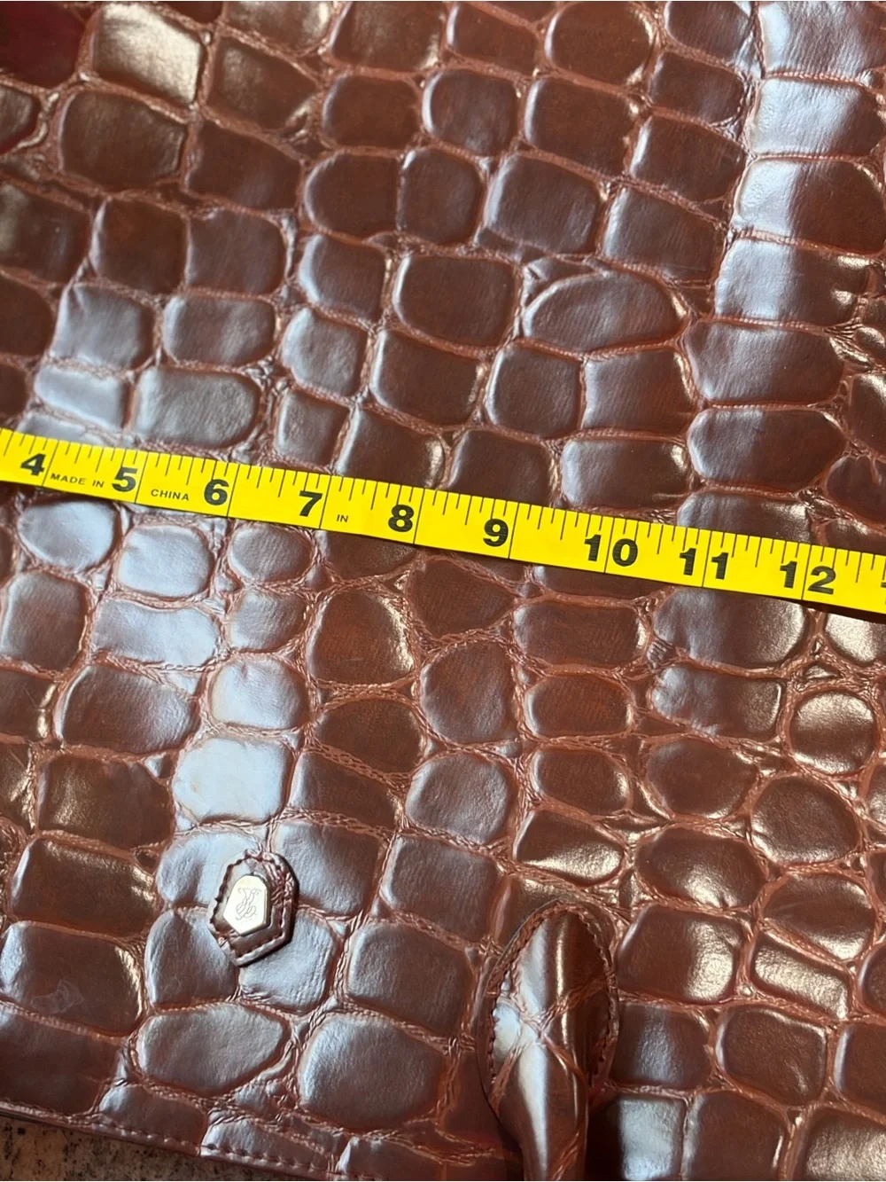Ralph Lauren Croc-Embossed Tote Bag